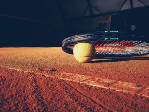 clay tennis court ball